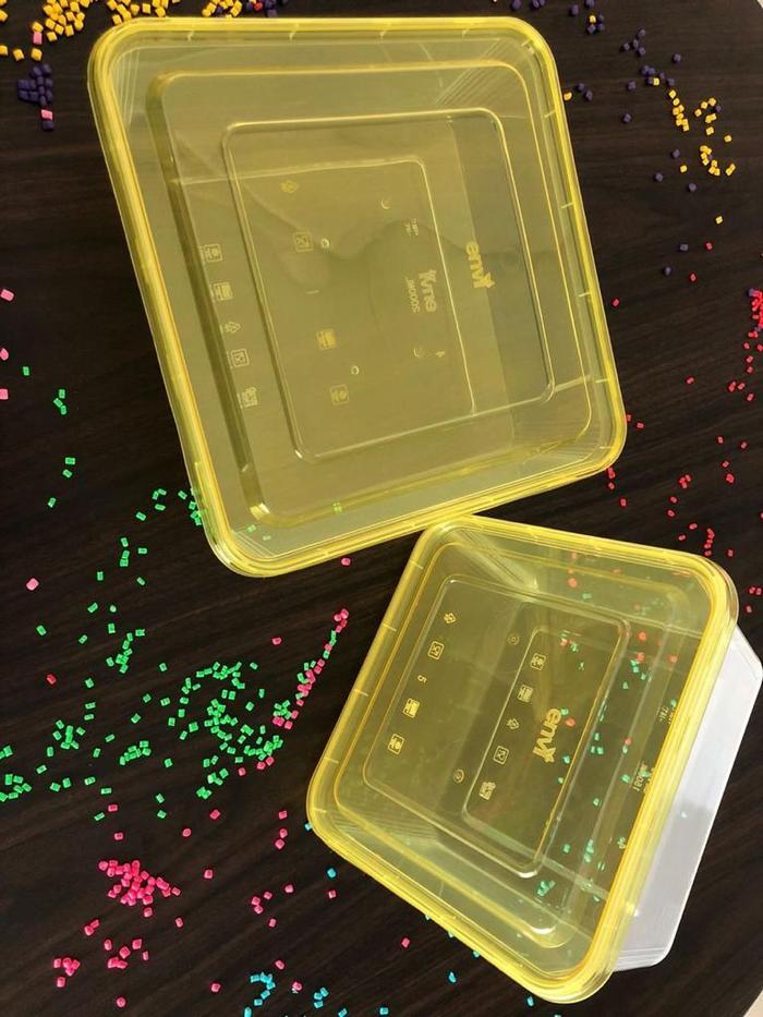 Gambar Thinwall 2000 ml Square Warna Clear Merek ENVI PREMIUM HARGA 25 PCS - Kuning Clear dari TOKO ANUGERAH PLASTIK undefined Tokopedia