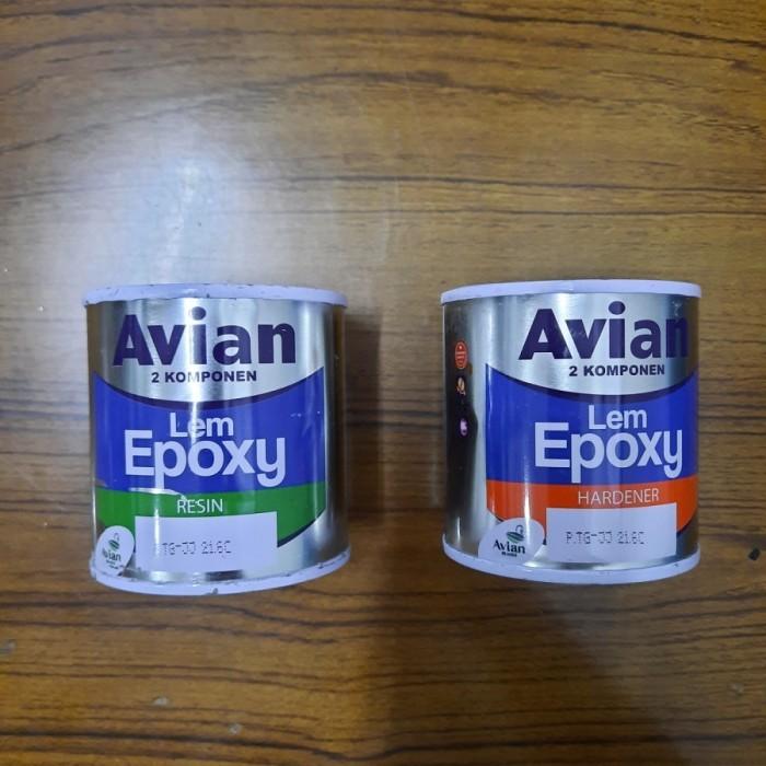 Jual lem epoxy tranparant bening avian 170 x 2 komponen hardener resin