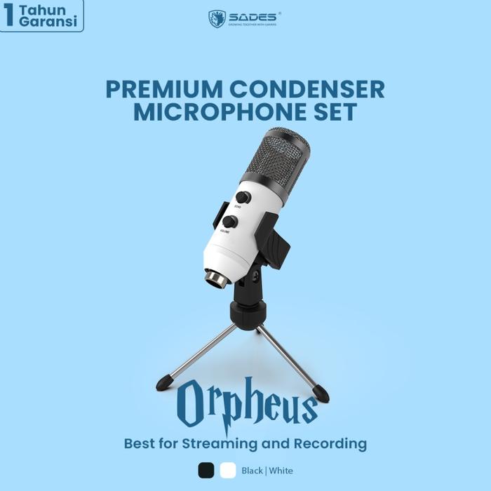 Gambar Sades Orpheus Microphone Condensor Premium Set - Putih dari mog id undefined Tokopedia