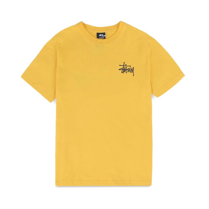 Stussy Stock Logo T-Shirt Yellow - XL 