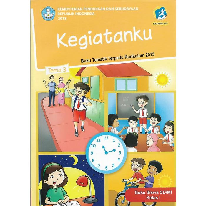 Jual Buku Tematik Kelas 1 SD Tema 12345678 + Sampul Plastik - Tema 3 ...