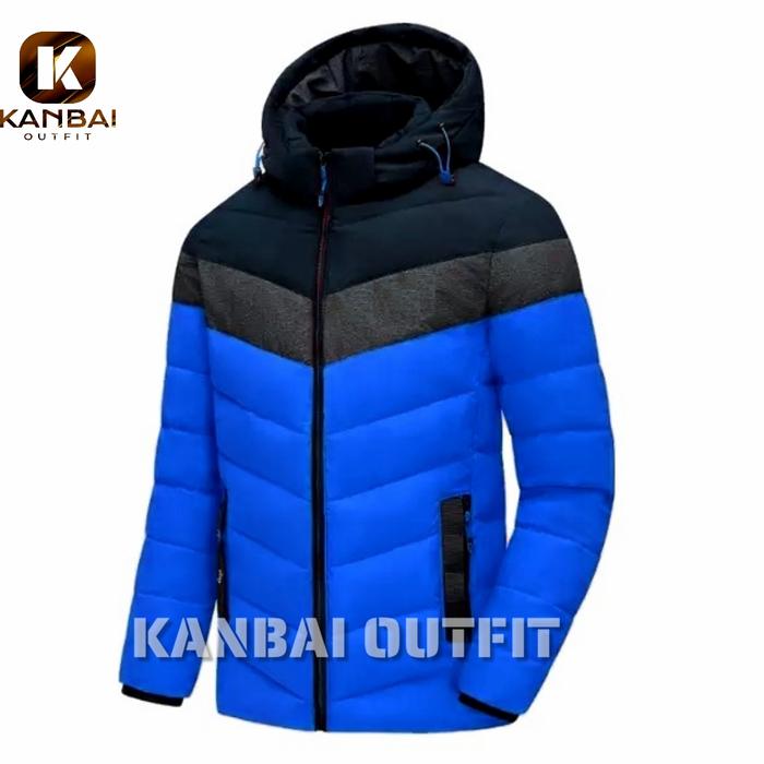 Gambar jaket tebal pria jaket tebal jaket anti angin jaket musim dingin - Biru, M dari KANBAI_OUTFIT undefined Tokopedia
