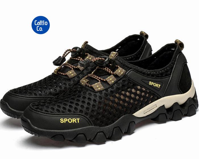 Gambar Sepatu Pria Outdoor Hiking Sepatu Gunung Olahraga Quick Dry - Drausser - Hitam, 39 dari Cattlo Co. undefined Tokopedia