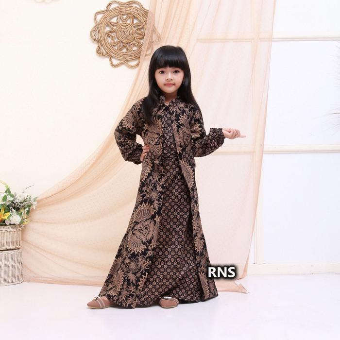 Gambar Cople Batik Keluarga Terbaru//Seragam Batik Keluarga - Gamis Anak, XL dari ALRASKA STORE_NEW undefined 3 Tokopedia