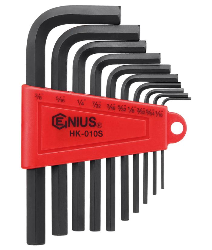 Gambar Genius HK-010S 10pcs hex key wrench kunci L set inch 1/16" - 3/8" dari Sanstools undefined Tokopedia