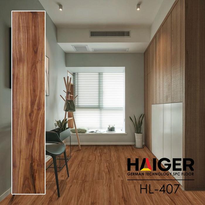 Gambar Lantai SPC 4 mm HAIGER Harga Per Box Motif Kayu Kualitas Premium - HL-407 dari Decorindo Perkasa undefined Tokopedia