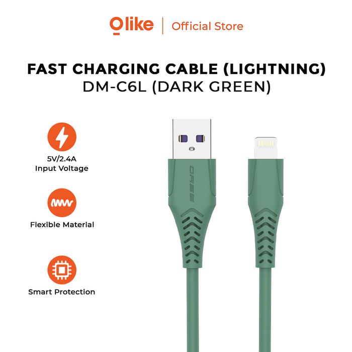 Gambar OLIKE KABEL DATA CHARGER FAST CHARGING USB MICRO TYPE C IPHONE DM-C6 - Lightning HT dari Olike Store undefined Tokopedia
