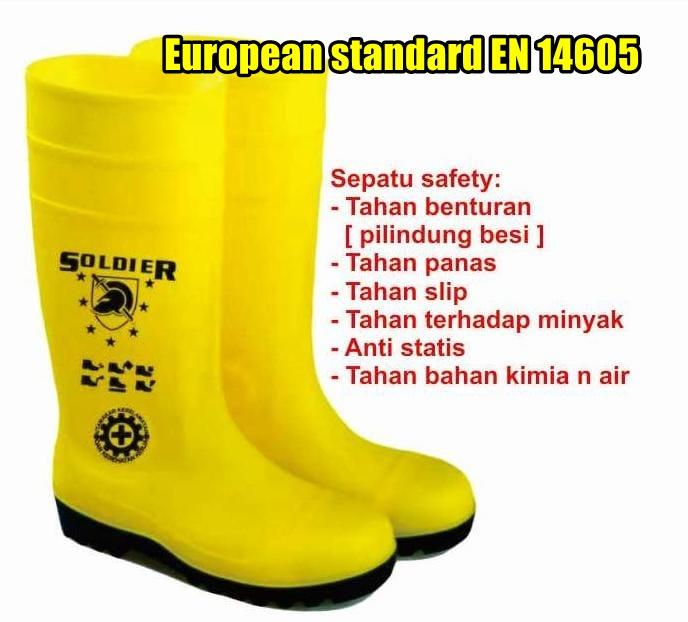 Gambar LEGION safety PVC boots sepatu boot safety ujung besi baja sol karet - 43 dari MamaTools undefined Tokopedia