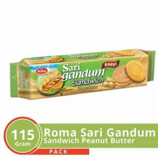 Gambar ROMA Sari Gandum Sandwich Susu & Coklat / Peanut Butter 115 gram - Peanut Butter dari Toko Kelontong HOK undefined Tokopedia