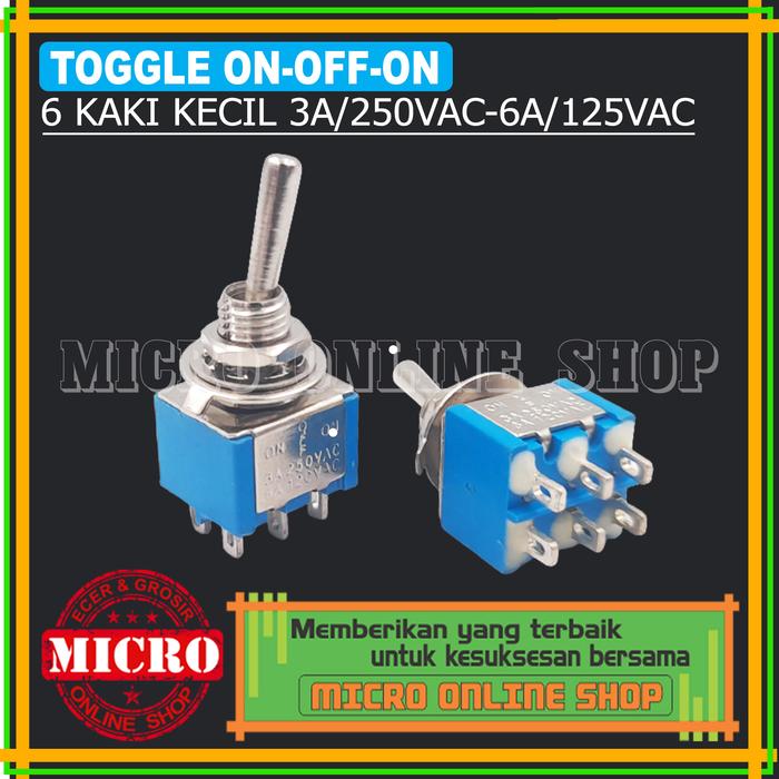 Jual Toggle Switch On Off On 6 Pin / Saklar On Off On 6 Kaki - Kab ...