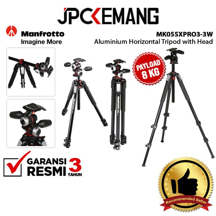 Gambar Manfrotto 055 Kit Aluminium Tripod Flatlay MK055XPRO3-3W RESMI dari JPC Kemang undefined Tokopedia