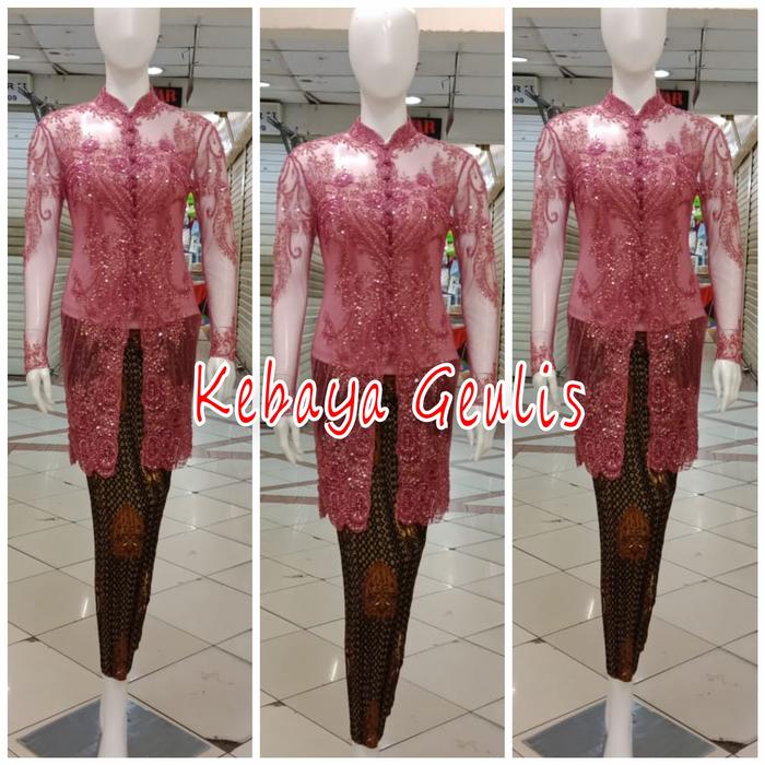 Gambar kebaya pesta kebaya graduation kebaya besan termurah bisa COD - dusty pink, M dari KEBAYA GEULIS undefined Tokopedia
