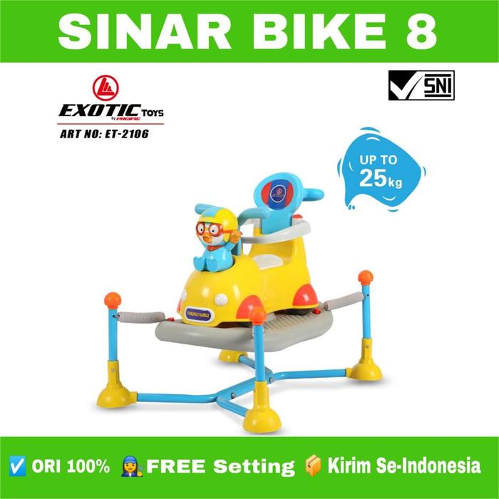 Gambar Mainan Kuda Jungkit Multifungsi Anak EXOTIC ET 2106 Roking On Car - Yellow dari Toko Sepeda Sinar Bike 8 undefined Tokopedia