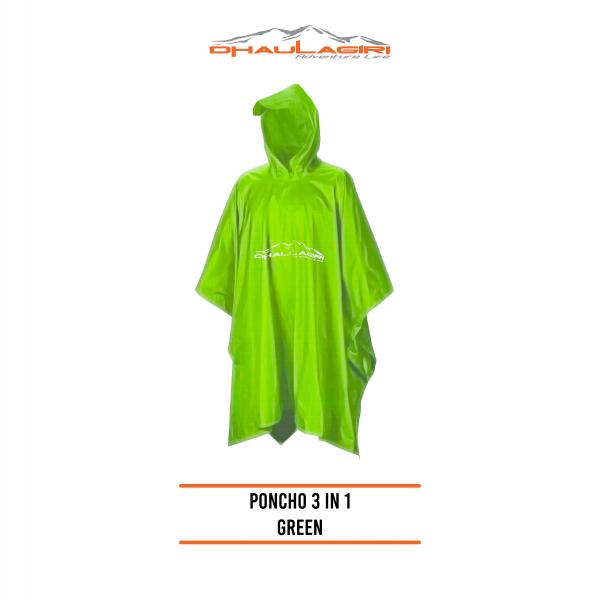 Gambar Dhaulagiri Jas Hujan 3 in 1/ Poncho Multifungsi Waterproof Berkualitas - Hijau dari Kayak Outdoor undefined Tokopedia