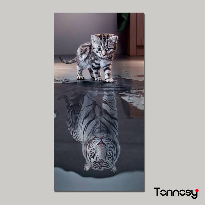 Gambar HIASAN DINDING GAMBAR KUCING LUCU 15x30CM WALL DEKOR DEKORASI DINDING - O11A dari Tennesy Kota Malang Tokopedia