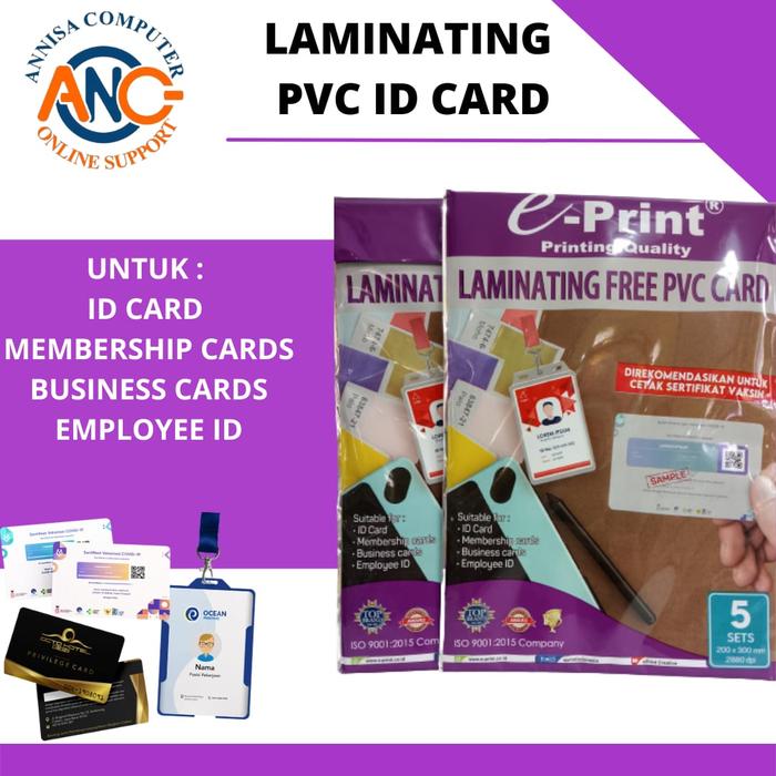 Jual Kertas Foto PVC eprint / Id card 
