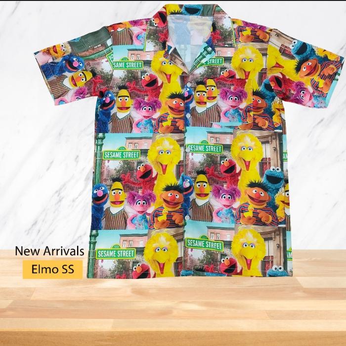 Gambar Kemeja Hip Hop Retro Musim Panas Lengan Pendek Motif Print-ELLMO - ELLMO, M dari Aeronshop88 undefined Tokopedia