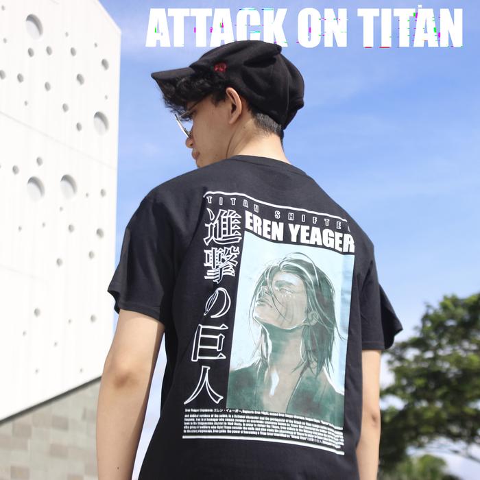 Jual T-Shirt Kaos Anime EREN YEAGER Attack On Titan Shingeki No