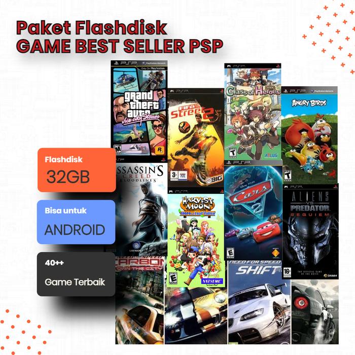 Gambar Flashdisk Paket Koleksi Game PSP dan Game Retro Dingdong Terlengkap - Paket Game PSP dari JJ Store Official undefined Tokopedia