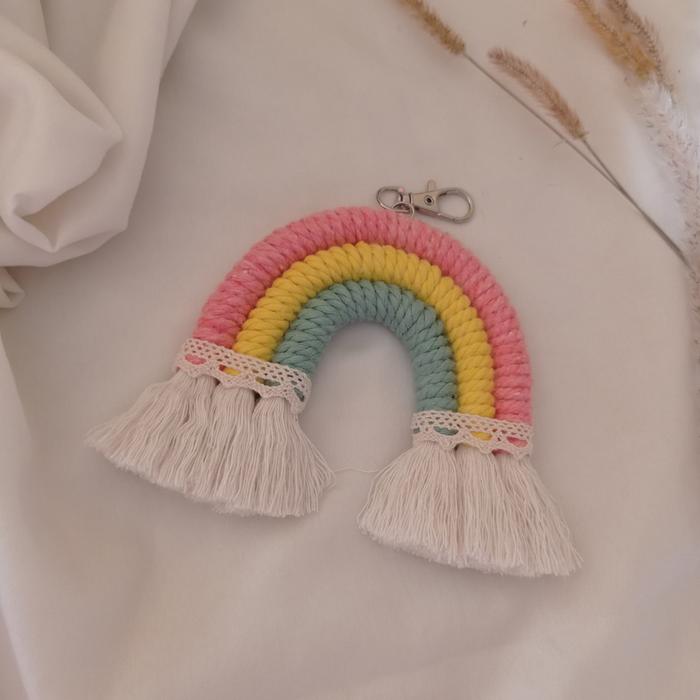 Gambar Gantungan kunci macrame | Boho macrame - A, Tali dari Namiyam Craft undefined Tokopedia