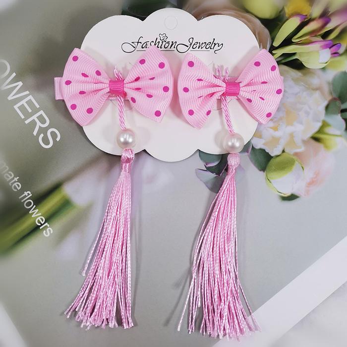 Gambar Pita Rambut Polkadot Pita Anak Imlek Aksesories Bando Imlek Pita Merah - PINK - SEPASANG dari MadisonShop undefined Tokopedia
