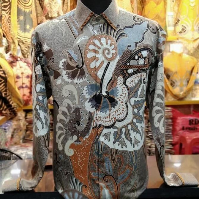 Gambar Batik Pria Lengan Panjang Bagus Jahit Benang Timbul Smog Zigzag Mewah - S dari otoplusstore undefined 3 Tokopedia