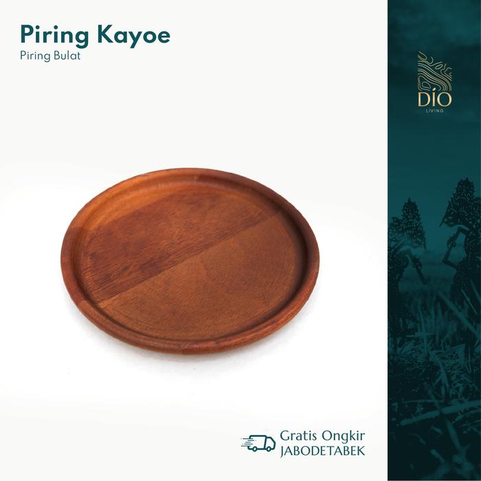 Gambar Dio Living - Kayoe Piring Bulat Datar Wadah Kayu Solid Serbaguna Unik - XL dari Dio Living undefined Tokopedia