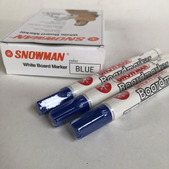 Gambar spidol whiteboard Snowman BG12 board marker (lusin) - Biru dari Toko LuShan undefined Tokopedia