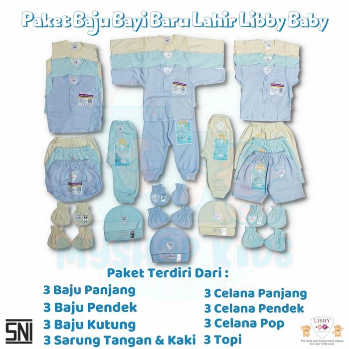 Gambar paket hemat persiapan melahirkan baju bayi baru lahir Libby baby - Polos dari myshopkids undefined Tokopedia