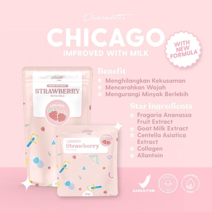 Gambar READY STOK MASKER ORGANIK PINKROULETTE - CHICAGO dari DESPACITO_SHOP undefined Tokopedia