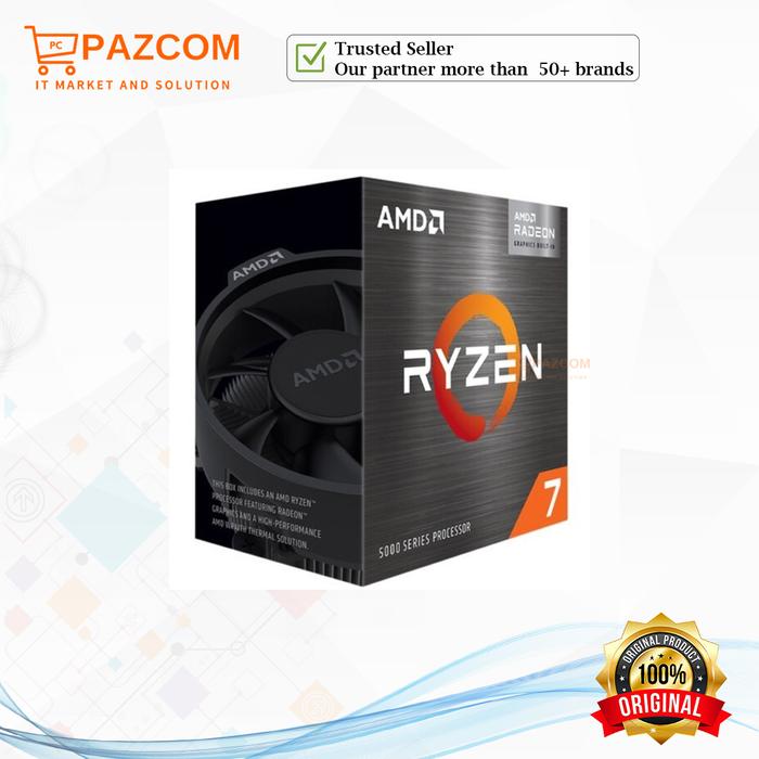 Gambar AMD Ryzen 7 5000 G-Series Desktop Processors with Radeon Box dari Pazcom undefined Tokopedia