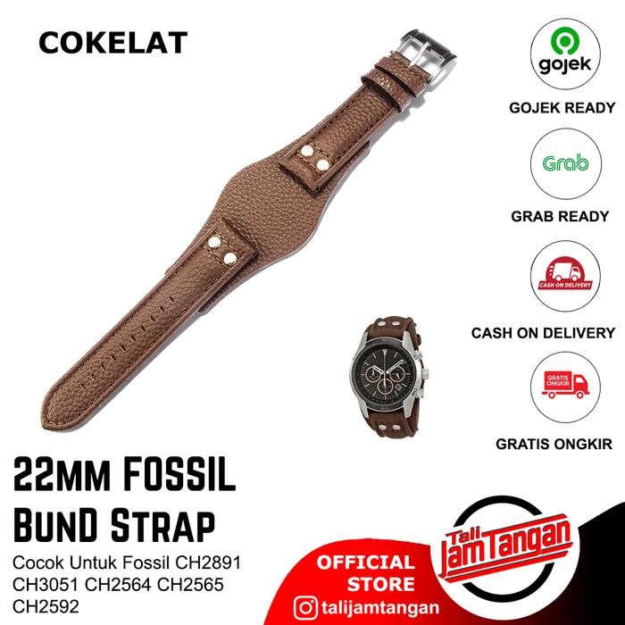 Gambar Tali Jam Tangan Bund Strap untuk Fossil CH2891 CH3051 CH2564 CH2565 - Cokelat dari Tali Jam Tangan com undefined Tokopedia