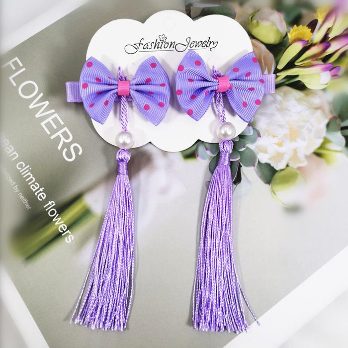 Gambar Pita Rambut Polkadot Pita Anak Imlek Aksesories Bando Imlek Pita Merah - UNGU - SEPASANG dari MadisonShop undefined Tokopedia