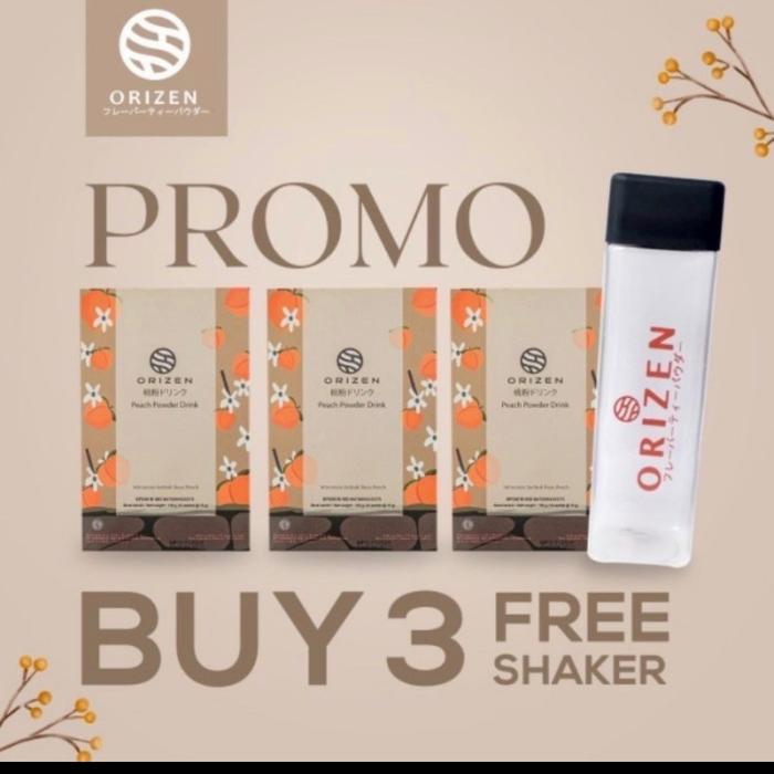 Gambar ORIZEN PEACH TEA DETOX - 3 box SHAKER dari Bouncil undefined Tokopedia