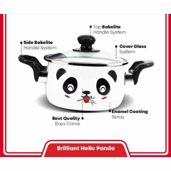 Gambar Maxim HELLOPANDA Enamel 24cm / Panci Hello Panda 24cm dari Zenmaelektronik undefined Tokopedia