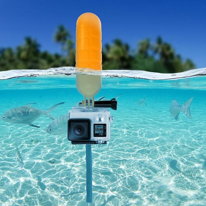 Gambar tongsis mini floating gripe pov dive buoy go pro, xiaomi,b pro - floating dari The one shop 18 undefined Tokopedia
