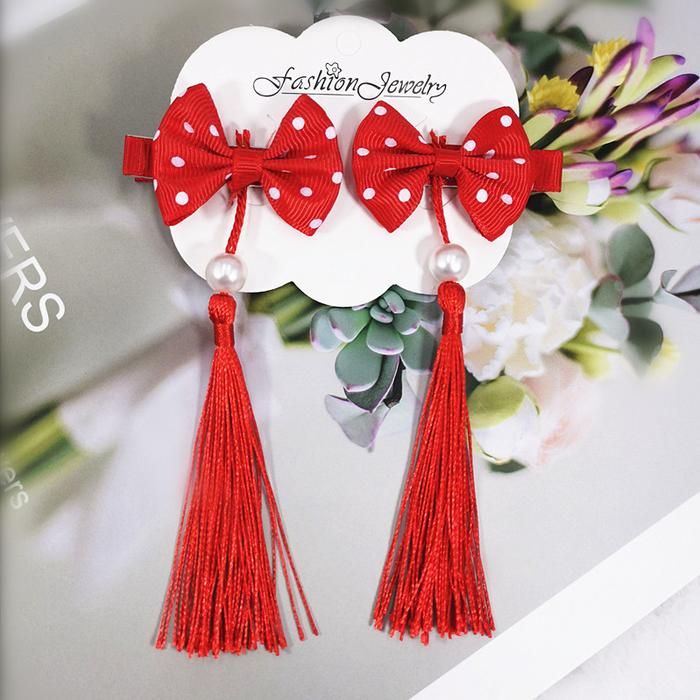 Gambar Pita Rambut Polkadot Pita Anak Imlek Aksesories Bando Imlek Pita Merah - MERAH -SEPASANG dari MadisonShop undefined Tokopedia
