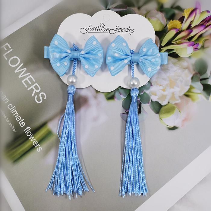 Gambar Pita Rambut Polkadot Pita Anak Imlek Aksesories Bando Imlek Pita Merah - BIRU - SEPASANG dari MadisonShop undefined Tokopedia