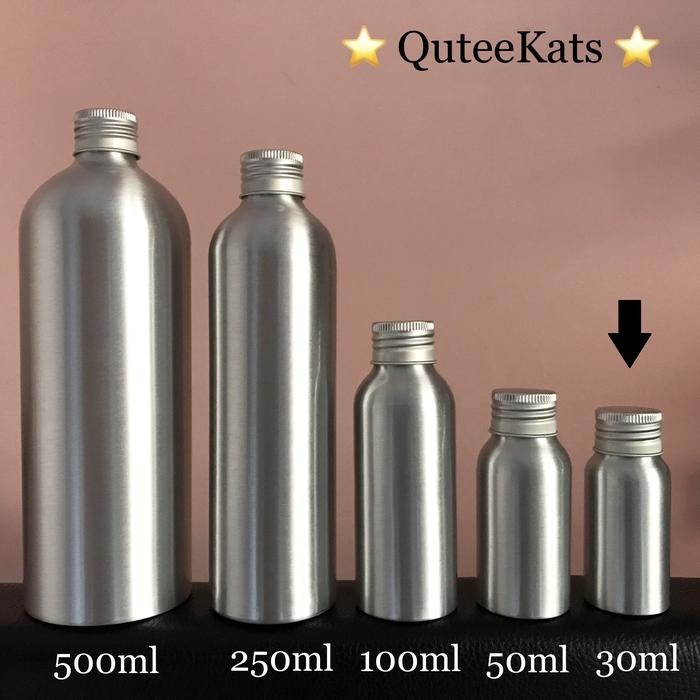 Gambar Botol Aluminium Tutup Aluminium Ulir 30ml 50ml 100ml 250ml 500ml - 30ml dari QuteeKats undefined Tokopedia