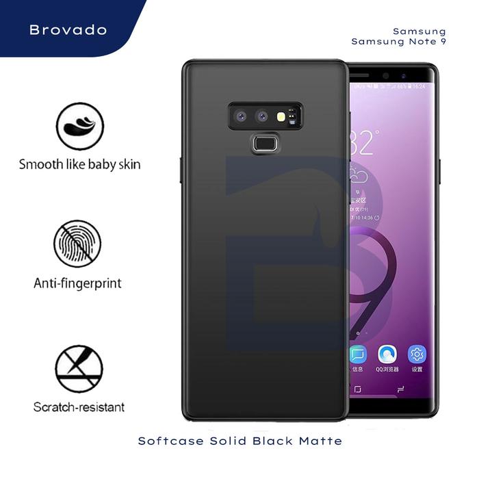 Gambar Casing Samsung Note 9 Softcase Solid Black Matte Silikon TPU Hitam dari BROVADO undefined Tokopedia