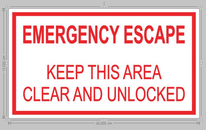 Jual EMERGENCY ESCAPE & PRESSURIZED CABIN - STICKER ONLY - Kota ...