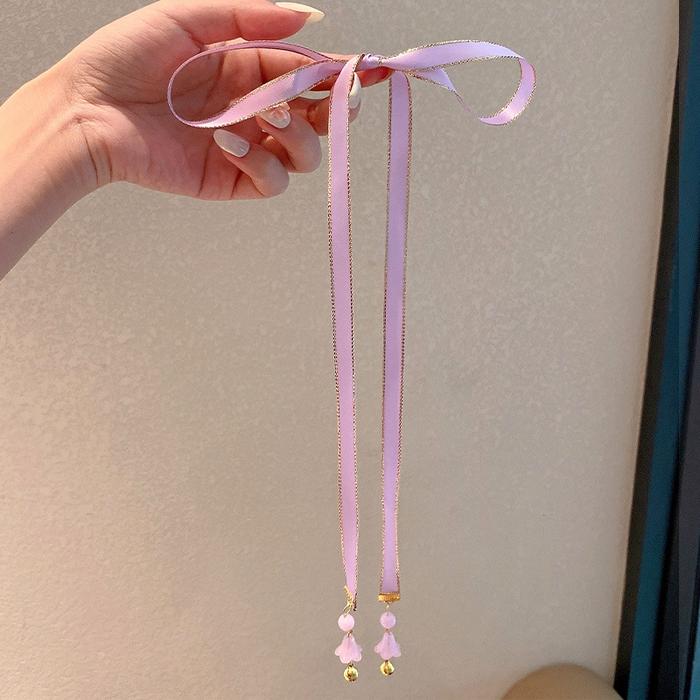 Gambar Pita Panjang Kerincing Aksesories Rambut Kepang Murah Pita Rambut Anak - PITA PJG - UNGU dari MadisonShop undefined Tokopedia