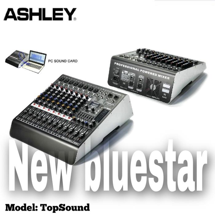 Jual Power Mixer Ashley TopSound Original 8 Channel BluetoothPC Soundcard Jakarta Barat New