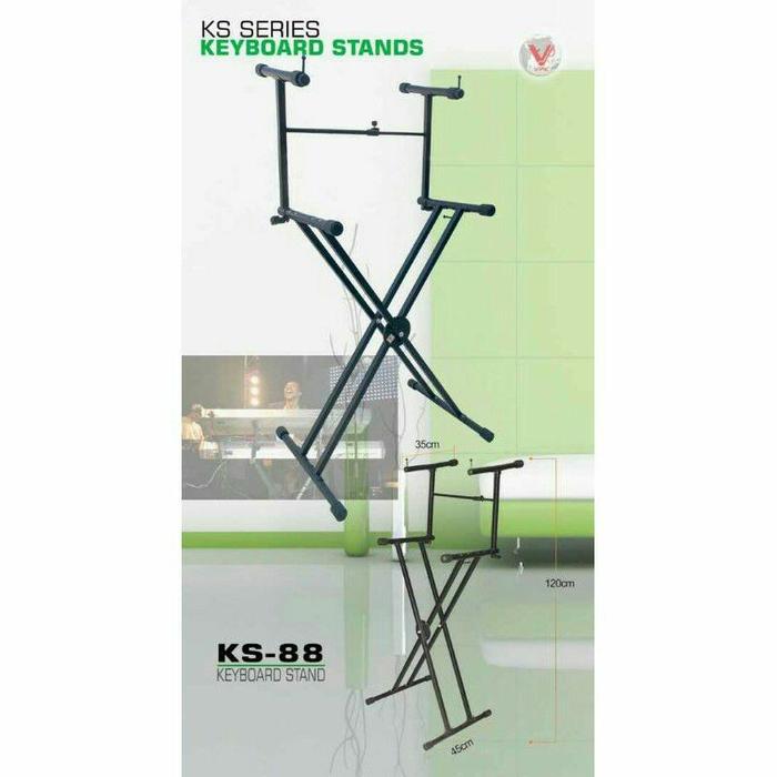 Gambar Stand Keyboard VPK KS88 (2 susun) Keyboard StandDouble Cross VPK KS-88 dari JnL OL Shop undefined Tokopedia