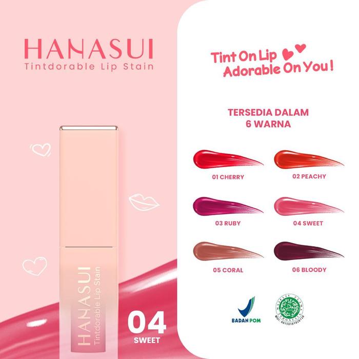 Gambar HANASUI TINTDORABLE LIP STAIN - HANASUI LIP TINT - LIPTINT HANASUI - TINT 04 Sweet dari agogostore undefined Tokopedia