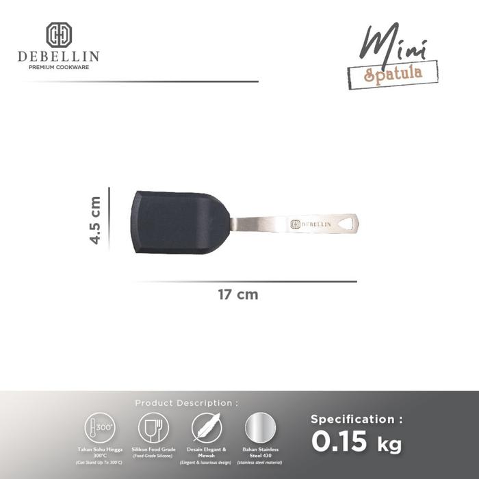 Gambar Debellin Stahl Spatula Laddle Tongs Big Spoon Premium SIlicone Mini - MiniSpatula dari Homesupermart_NEW undefined Tokopedia