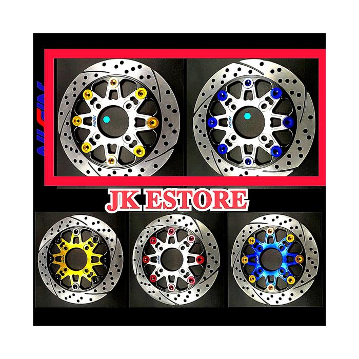Gambar Piringan Disc Cakram Depan Nissin Uk 220MM Lubang Baut Disc 4 - PUTIH EMAS dari JK ESTORE1 undefined Tokopedia