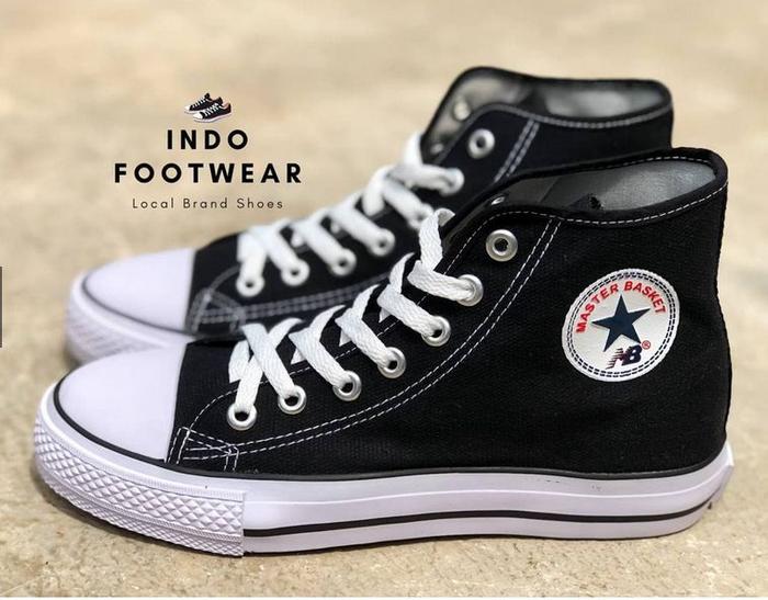 Gambar Master Basket Sepatu Sekolah MB High Low Hitam Canvas Casual Pria Sneakers Original Indo Footwear - BW HIGH, 31 dari Indo Footwear undefined 4 Tokopedia