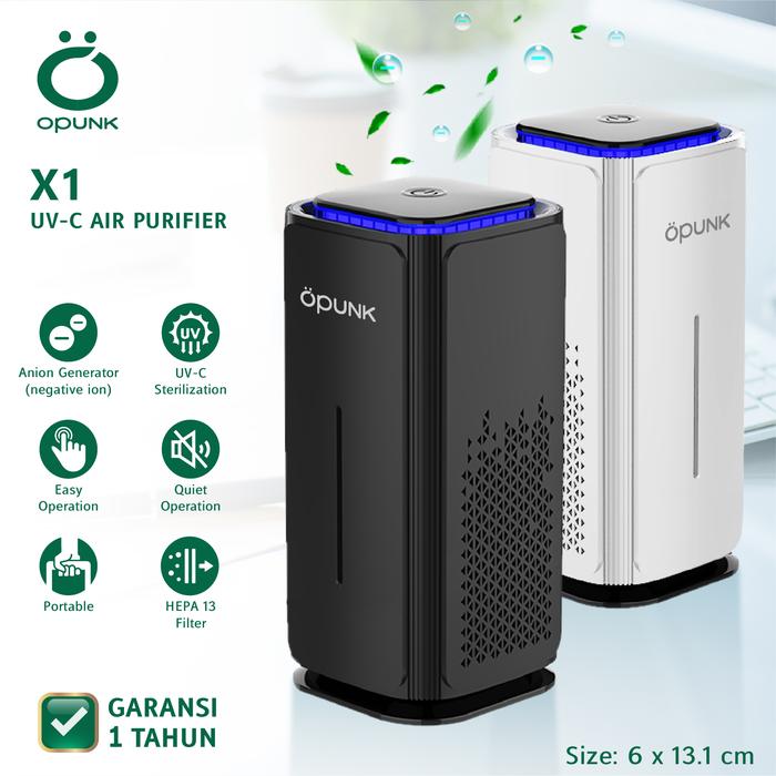 Gambar Car AIR PURIFIER IONIZER Portable OPUNK O1 - HEPA Negative Ion - Putih dari Mantool Teknik undefined Tokopedia