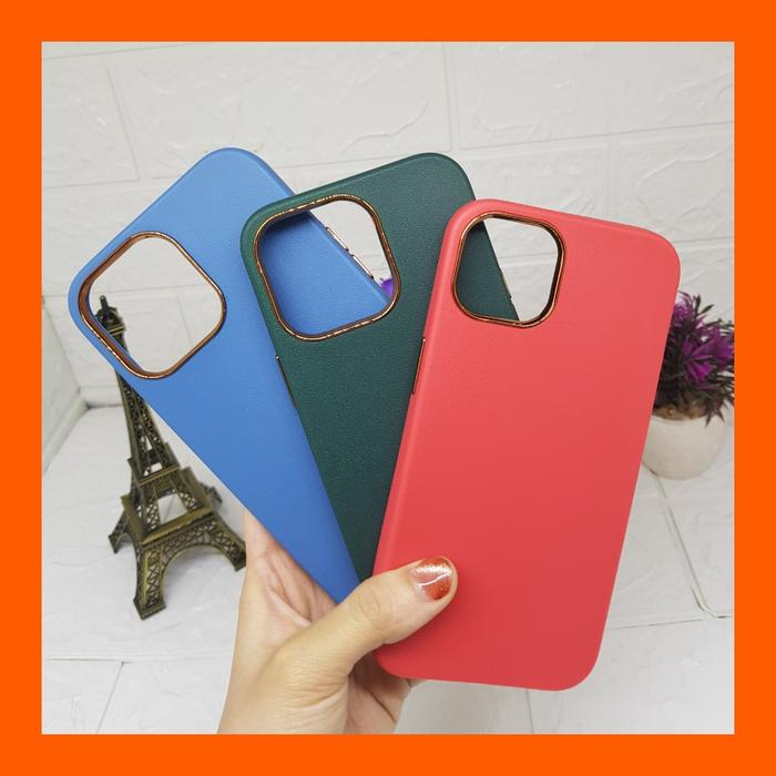 Gambar HARD CASE / CASING MACARON LEATHER CASE PHONE 12 - 13 PRO MAX - NAVY, IPHONE 12 dari Mobilestroe undefined Tokopedia